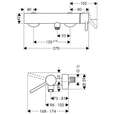 AXOR(*Starck) Смеситель для душа, хром, артикул 10611000