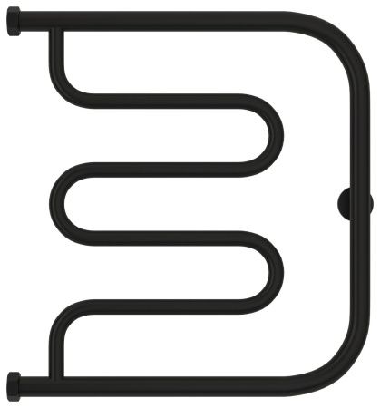 Полотенцесушитель водяной Лира 500х500 Н. Г. 1" (Матовый Чёрный)