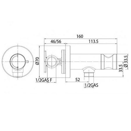 Гигиенический душ, Bossini, Paloma Brass, с прогрессивным смесителем, шланг-есть, длина шланга, мм-1250, держатель-в комплекте, материал-латунь, цвет-золото, артикул E37005B.021