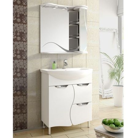 Зеркало со шкафом Vigo Callao 70 с подсветкой Белое, артикул 24-700