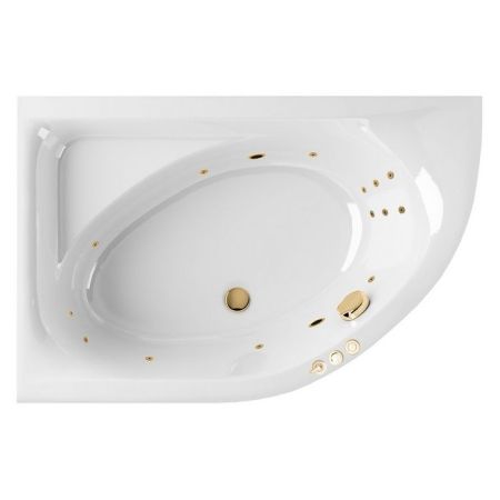 Ванна EXCELLENT Aquarella 150x100 (левая) "SMART" (золото), артикул WAEX.ARL15.SMART.GL