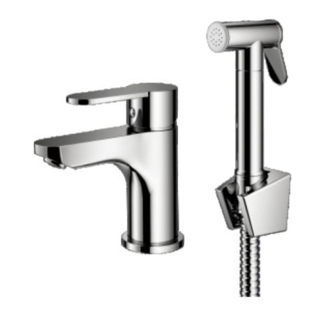 Смеситель для раковины с гигиеническим душем Prohanss P64.12, хром