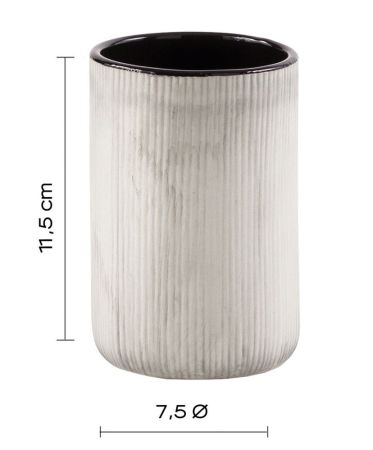 Gedy Naomi, настольный керамический стакан, цвет серая керамика