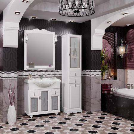 Зеркало Тибет 85 Opadiris Белый матовый