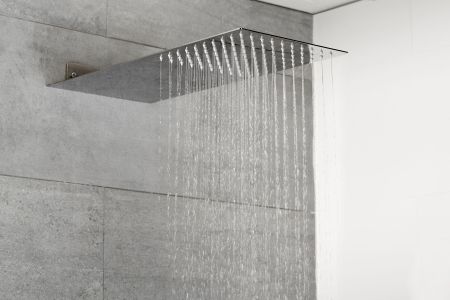 AQG, консольная душевая головка FLOWС1 50x25 см, 1 режим: дождь, цвет хром, артикул 19FLO0220С1F