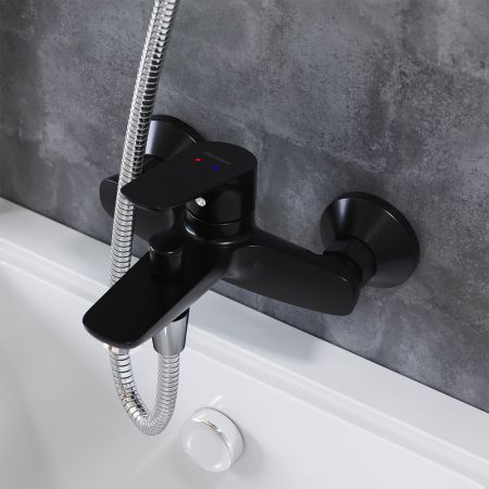 771000301 Jupiter, смеситель для ванны и душа, черный, артикул 771000301