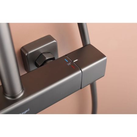 Душевая система с термостатом Raglo R22.26.09, графит, артикул R22.26.09