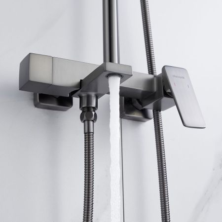 Душевая система Shevanik S8936T, оружейная сталь, артикул S8936T
