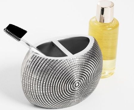 Стакан для зубных щеток WasserKRAFT Eider K-33328A Серебро, артикул K-33328A