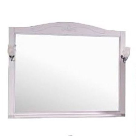 Зеркало ASB-Woodline Салерно 105 Белое патина серебро