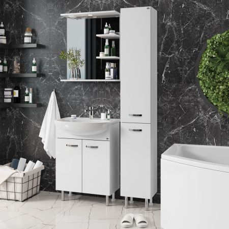 Тумба Onika Коралл 60 напольная, белая (ум. Уют 60), артикул 106149