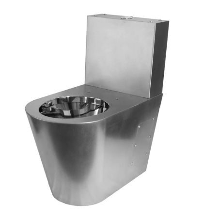 Унитаз напольный с баком антивандальный Тругор УНсбА, сатин, артикул УНсбА