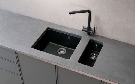 Кухонная мойка Ulgran Quartz Under 400-08, космос, артикул Under 400-08