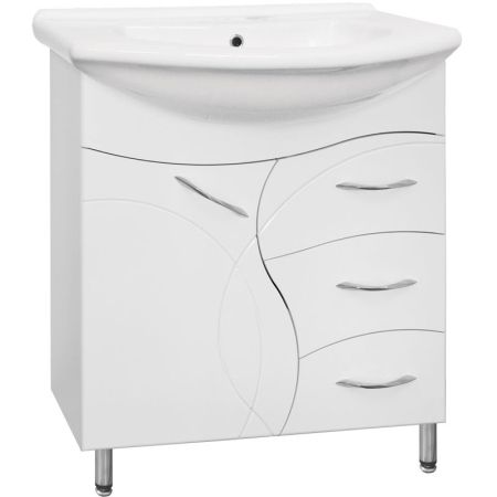 Тумба под раковину Style Line Амелия 75 Белая, артикул ЛС-00000010