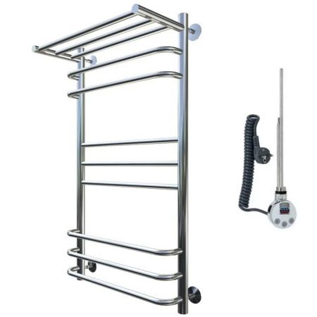 Электрический полотенцесушитель Тругор Идеал Комби 3 элТЭН 100x40 с полкой Хром