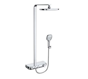 Душевая система с термостатом Bravat Cobble F6389423CP-A1-ENG, хром