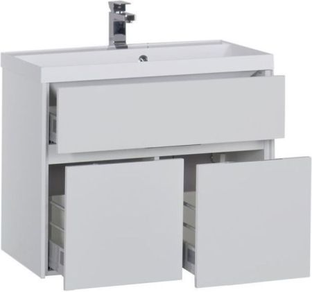 Тумба с раковиной Aquanet Латина 80 белый, артикул 00212836