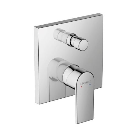 Смеситель для душа, Hansgrohe, Vernis Shape, на 2 потребителя, тип открывания воды-однорычажный, тип регулирования воды-керамический картридж, монтаж-настенный встраиваемый, отверстия для монтажа-1, внутренняя часть-необходимо заказать, цвет-хром, артикул 71468000