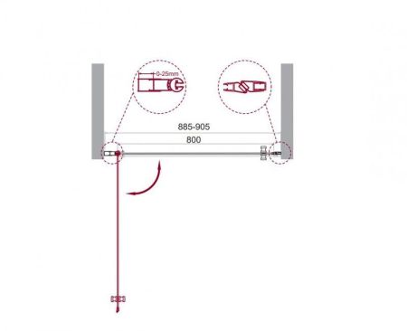Душевая дверь BelBagno ETNA-B-1-70-C-Cr