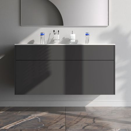 M50AFHX1203GM Inspire V2.0, База под раковину, подвесная, 120 см, 3 ящика, push-to-open, графит мато, артикул M50AFHX1203GM