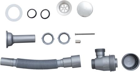 Сифон для раковины серый Aquanet d40/50