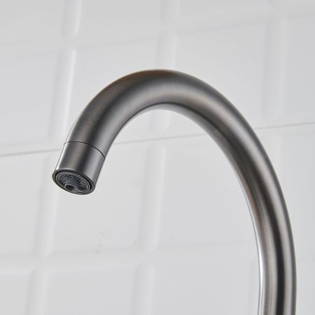 Смеситель для кухни с подключением фильтра Shevanik S428T, оружейная сталь, артикул S428T