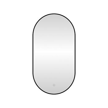 Зеркало с подсветкой LED Fixsen FX-3090B овальное 50х90 см, черное