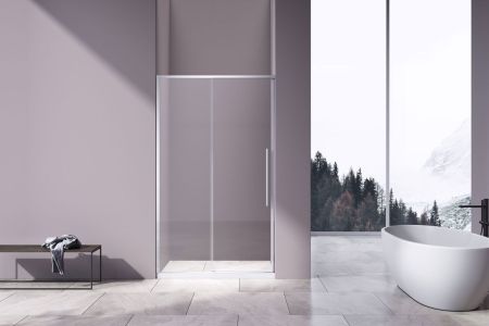 Душевая дверь Slim-N VDS-4SN110CL, 1100, хром, стекло прозрачное, артикул VDS-4SN110CL