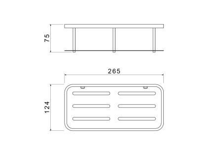 Полка для душа AQUATEK, матовый черный AQ4936MB, артикул AQ4936MB