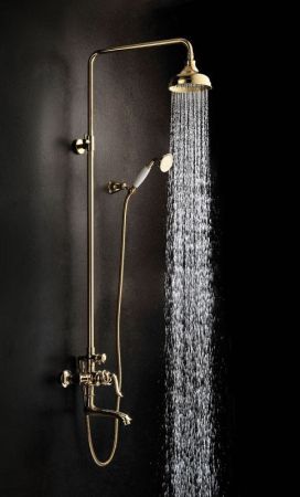 Душевая система Lemark Brava LM4762G Золото, артикул LM4762G