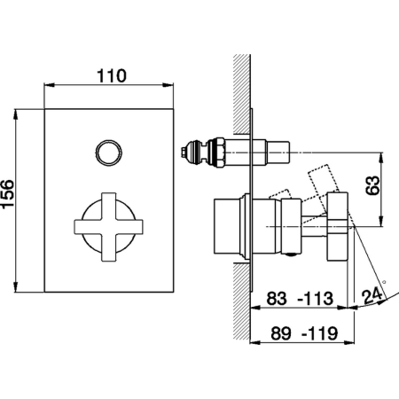CISAL Barcelona Внешняя часть встраиваемого смесителя для ванны/душа, цвет хром, артикул BA00210021 Акция