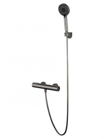 Смеситель для душа с термостатом WONZON & WOGHAND INN 2, Темный графит (WW-A2006-A-BGG), артикул WW-A2006-A-BGG