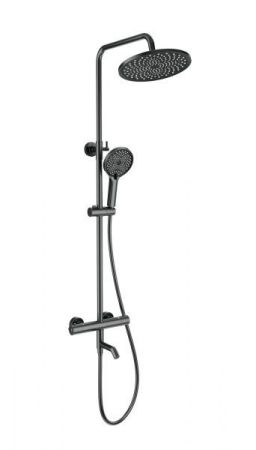 Душевая система с термостатом WONZON & WOGHAND, Темный графит (WW-B3065-T1-BGG)