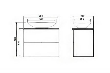 Тумба с раковиной Orange Otto 75 Ot-75TuGLASS+G60 Белая Тумба с раковиной Orange Otto 75 Ot-75TuGLASS+G60 Белая