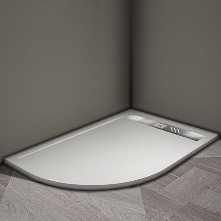 Душевой поддон Veconi Tezeo stone TZ-06R, 1200x900x30, искусственный камень, белый, артикул TZ06R-12090A-01-19C3