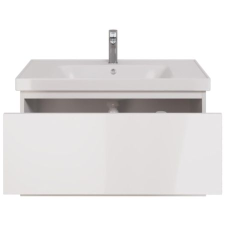 Тумба с раковиной подвесная Dreja Perfecto 90 см, белый, артикул 99-0808-com