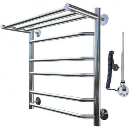 Электрический полотенцесушитель Тругор Браво 3 П элТЭН 60x40 с полкой Хром, артикул Браво3/элТЭН6040П