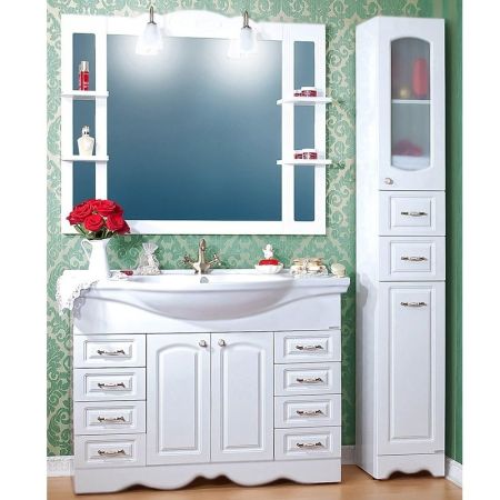 Зеркало Бриклаер Анна 120 с подсветкой Белое