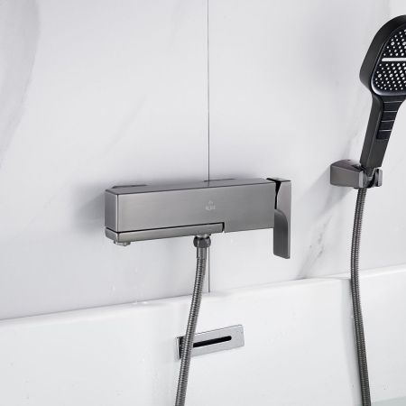 Смеситель для ванны Rose R1002T, оружейная сталь