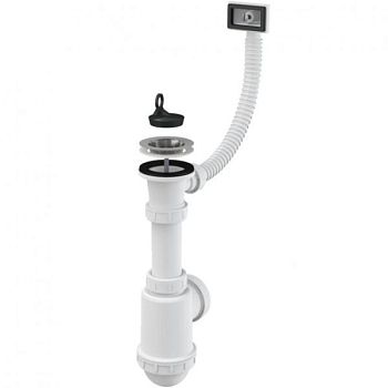 Сифон для кухонной мойки Alcaplast A444-DN50/40 Белый
