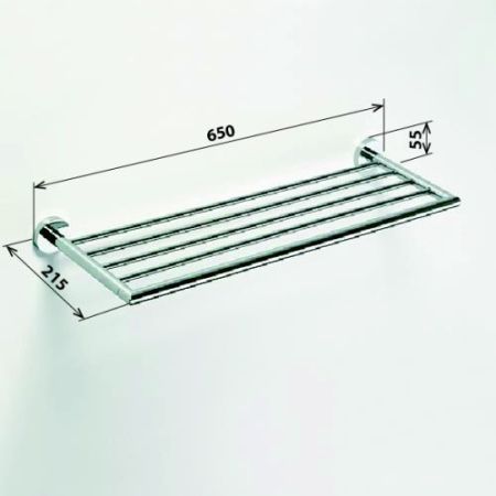Полочка OMEGA для полотенец 220x655мм, артикул 104205082