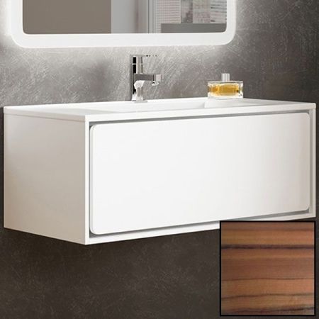 Тумба с раковиной SanVit Бруно-1 120 kbruno1120 с фактурой под дерево подвесная Зебрано, артикул kbruno1120
