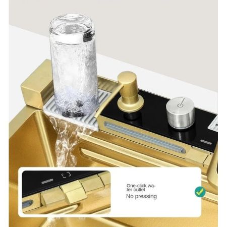 Многофункциональная кухонная мойка Savol S-SC001C, матовое золото, артикул S-SC001C