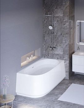 Акриловая ванна угловая левосторонняя CEZARES CZR-LUX-CORNER-165-80-58-L