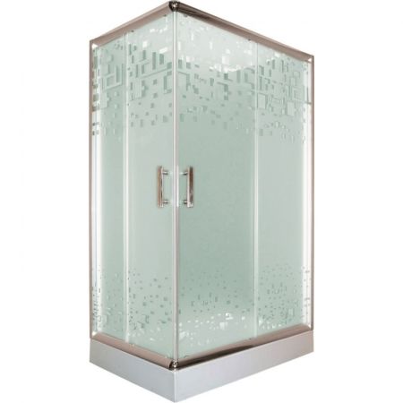 Душевой уголок Parly ZQ121 R 120х195 профиль Полированный алюминиевый стекло матовое