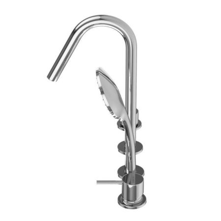 Смеситель на борт ванны LEAF-BVDM4-L LEAF-BVDM4-L-01 Cezares, артикул LEAF-BVDM4-L-01