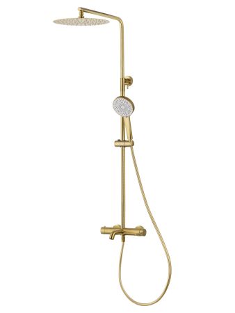 Душевая система WONZON & WOGHAND STICK, Брашированное золото (WW-88739017-BG), артикул WW-88739017-BG