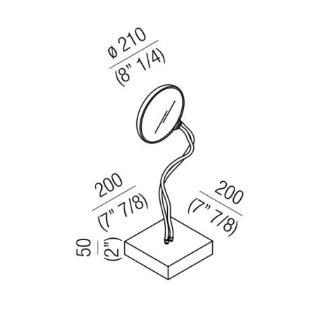 Agape Fusilli Зеркало двухстороннее отдельностоящее d21 см, круглое, цвет: хром, артикул ASPE012P