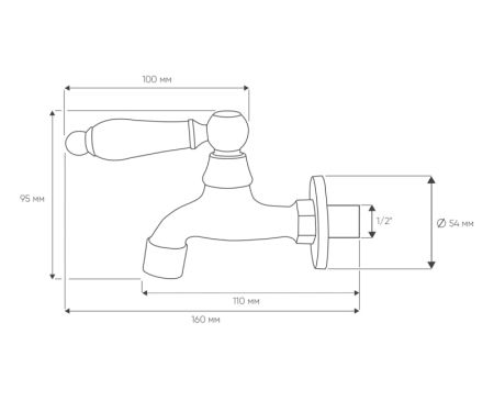 Кран Bronze de Luxe 21988/1, черный, артикул 21988/1