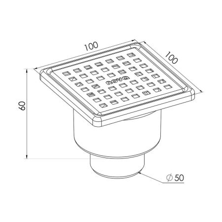 Душевой трап Nova NV5067, хром, артикул NV5067